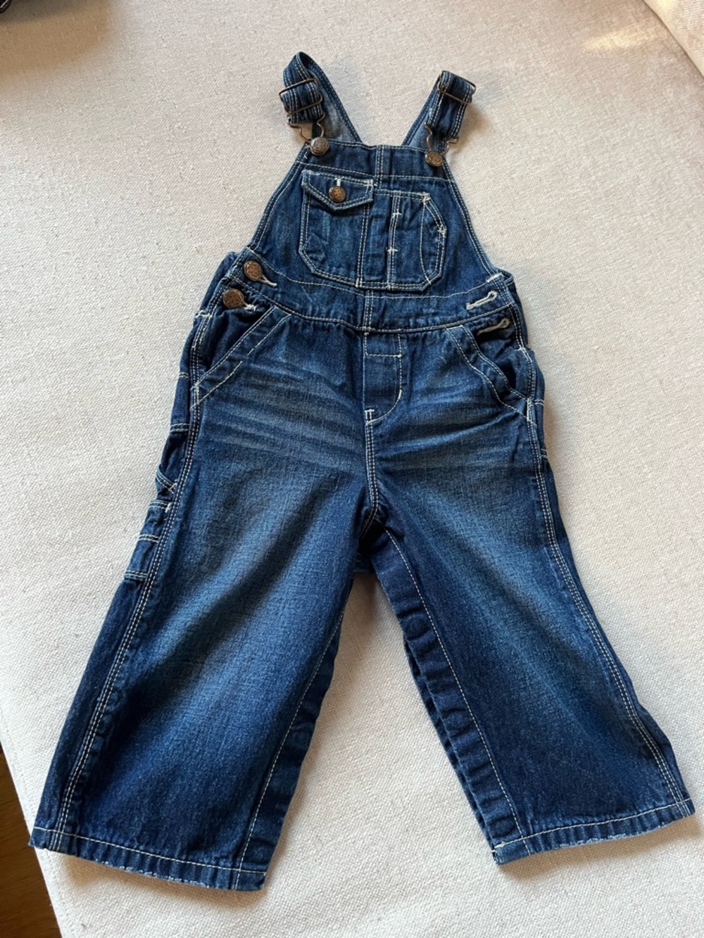 OshKosh B'gosh Dark Blue Denim Toddler Overalls 18mo